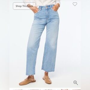 J Crew Wide-leg cropped jean in all-day stretch